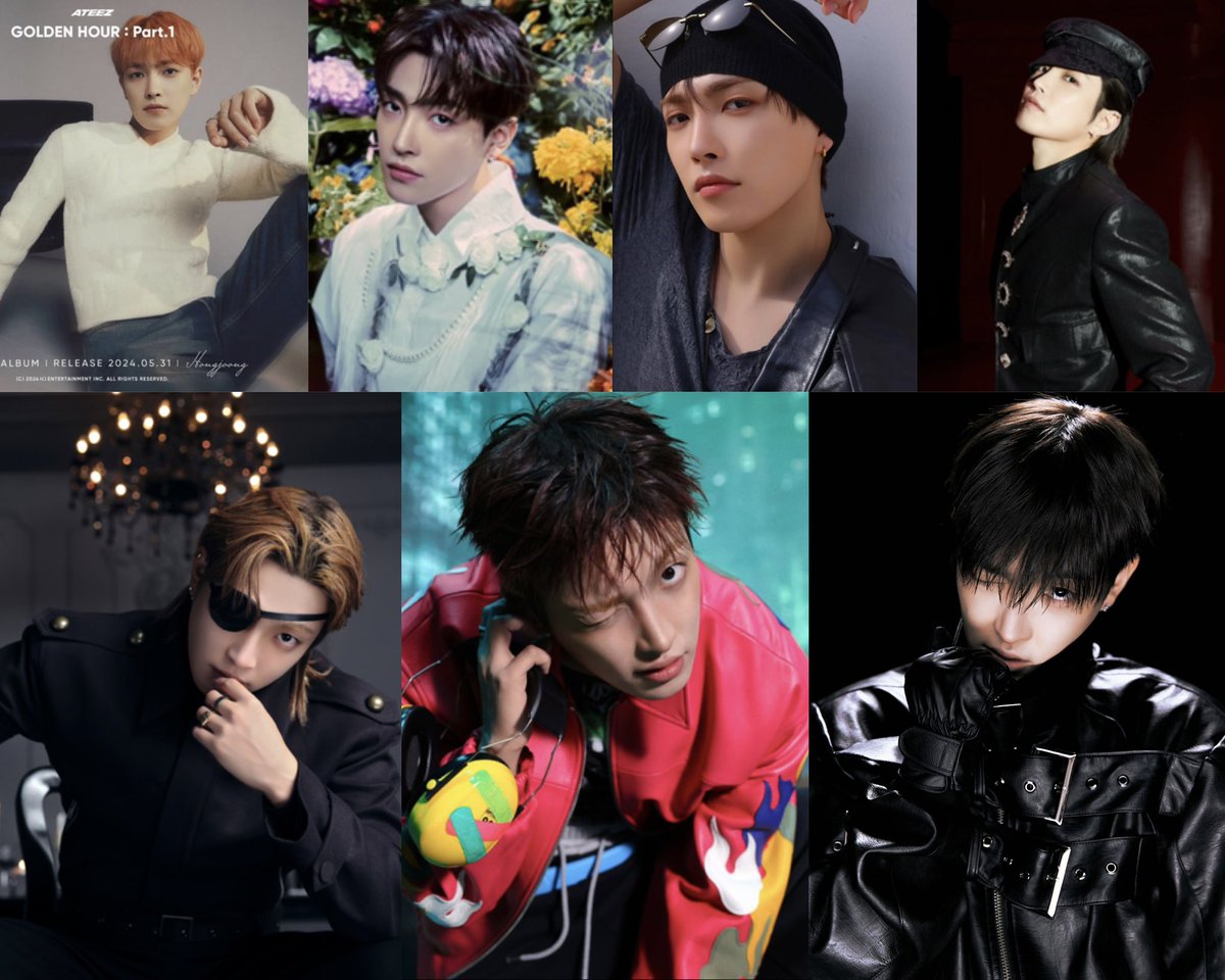 hgjoongz's tweet photo. all of hongjoong’s golden hour concept photos 2 https://t.co/1OlMnliTLA
