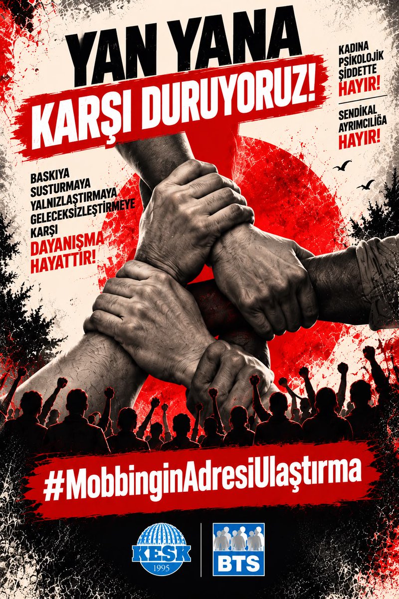 BTSGENELMERKEZ's tweet photo. Mobbinge Karşı Mücadele Hepimizin!
Adana Ulaştırma Bölge Müdürlüğünde mobbinge karşı çıkmak, yalnızca baskıya uğrayan üyemizin değil, bütün çalışanların ortak sorumluluğudur. Tüm emekçileri sesimize ses katmaya ve mobbinge karşı ortak mücadeleye çağırıyoruz!
#MobbinginAdresiUlaştırma
@bestepe
@UABakanligi
@a_uraloglu