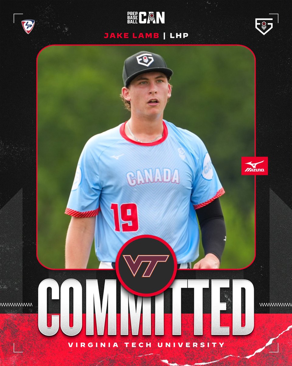 PrepBaseballON's tweet photo. 🚨 𝐂𝐎𝐌𝐌𝐈𝐓𝐌𝐄𝐍𝐓 𝐀𝐋𝐄𝐑𝐓 🚨

‘28 LHP Jake Lamb (@OntarioBlueJays) announces his commitment to Virginia Tech University. 

Lamb was the Game 2 starter for Canada at the Future Games and the 4th commitment from the team.

@HokiesBaseball | @Jake_Lamb11 
@prepbaseball | #PBFG26