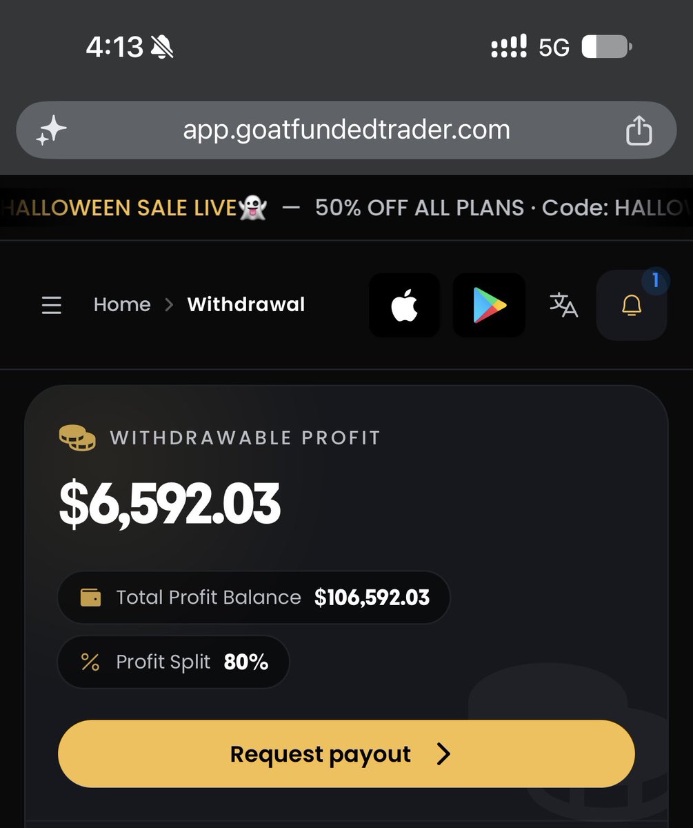 Aliyos__k's tweet photo. 17TH PAYOUT LOCKED WITH @GoatFunded! 💰🎉

From struggling to buy my first account to reaching this milestone, Allah has truly been faithful. ❤️🤲

@GoatFunded has been a big part of my trading journey, and I’m grateful for every step.

17 payouts and counting… The journey continues! 🐐💛

Alhamdulillah always! 🙏