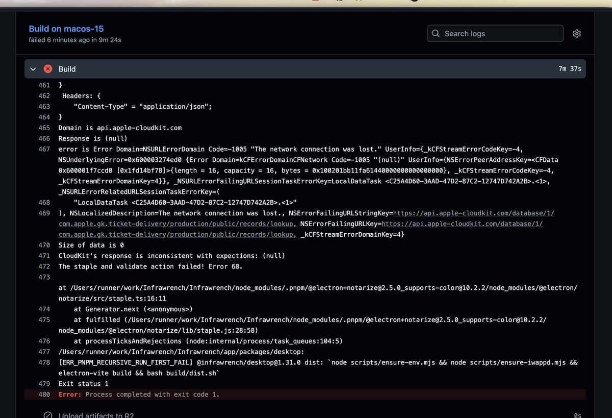 just_some_dev's tweet photo. Apple oh my GOD jfc fix your goddamn stapling servers https://t.co/1V9a70pDSq