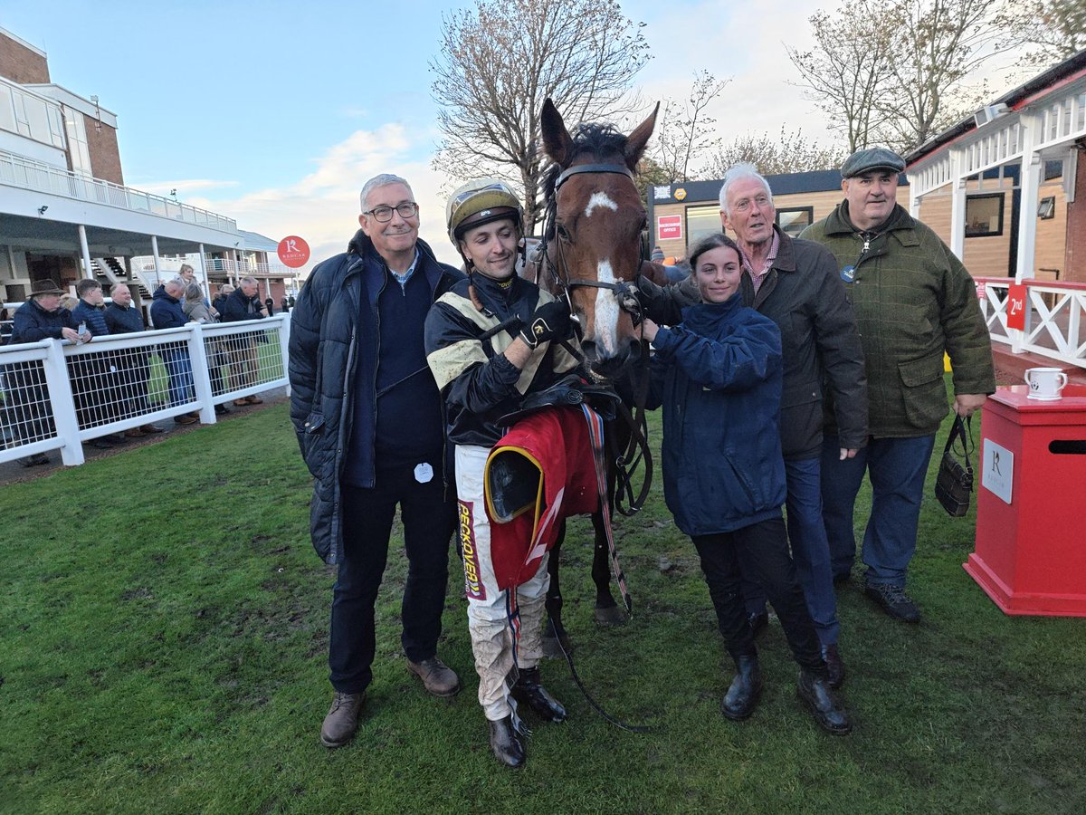 Redcarracing's tweet photo. A third Redcar win of the season for the Roger Fell-trained Kiss Me My Love in Race 6. The filly, ridden by Kevin Stott, relished the heavy ground.
The winning trainer said: "The track here is one of the best &amp; fairest in the country &amp; she clearly loves it."
@Nawton_Racing https://t.co/Y4qGUhRENw