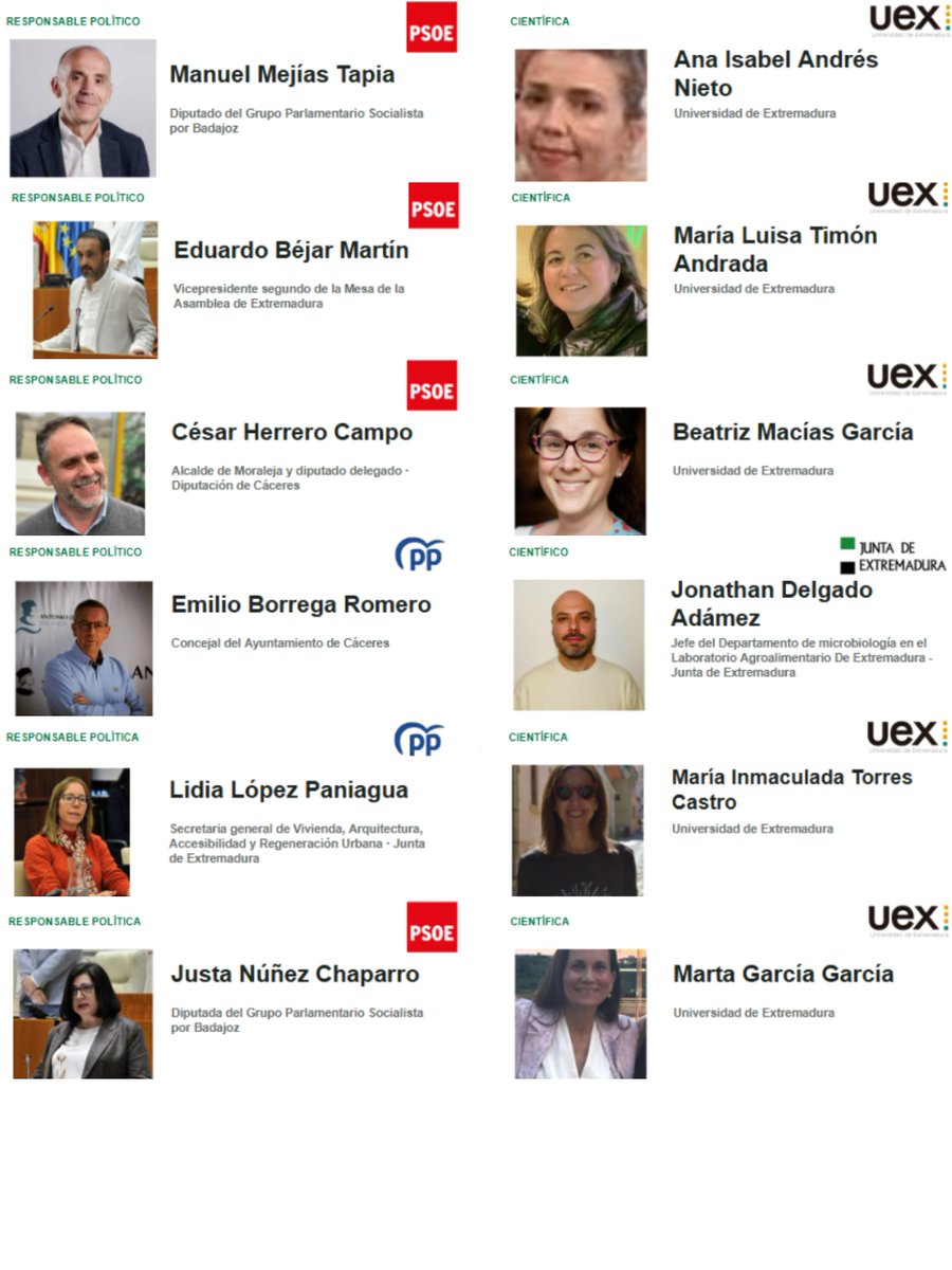 Cienciamento's tweet photo. 🤝 ¡Parejas asignadas!
Cada científico participante tiene asignado su político referente.
Durante las próximas semanas compartirán jornadas de trabajo, reuniones y espacios de aprendizaje mutuo para comprender mejor sus respectivos ámbitos profesionales. https://t.co/YoNOqrD4MN
