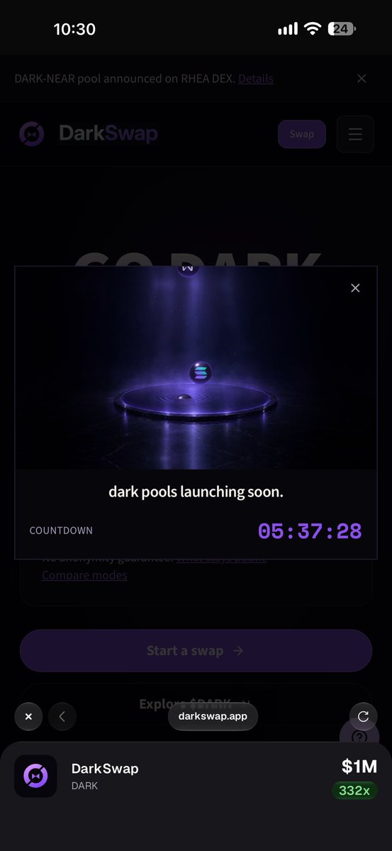 m3n4ce_'s tweet photo. @DarkSwapApp 3 hours ago it said 3 hours and now it says 5 hours? https://t.co/JLan0QUub7