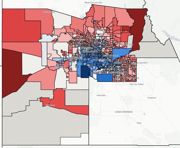 mcmartinezaz's tweet photo. MARICOPA COUNTY, AZ DROP: OCT 26, 2026, 8:30 am

🔴 REP: 41.1%
🔵 DEM: 34.2%
🟡 OTHER: 24.8%  Total ballots in this drop: 53,179

🔴R+6.9

Statewide, REPS have a 0.1% advantage over the DEMs https://t.co/LkF5yIRl4l