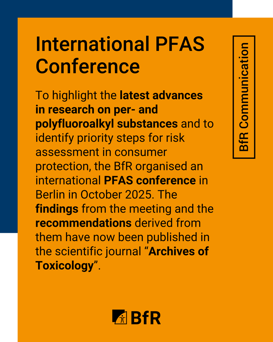 bfren's tweet photo. At the international PFAS conference, attended by around 200 experts and  scientists from 18 countries, key challenges and future prospects for  the health risk assessment of PFAS were discussed.

Learn more: https://t.co/Q6ru4T96cw https://t.co/pJLokHLzvy