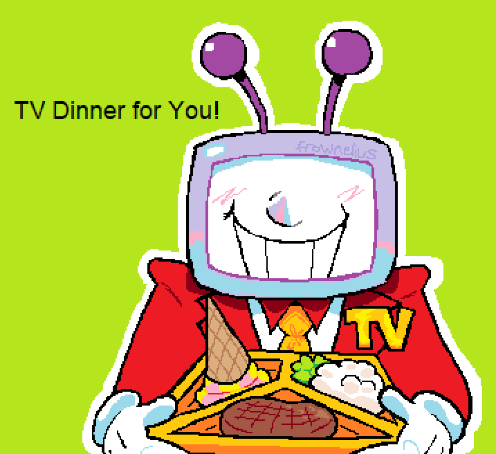 Frownelius's tweet photo. tv dinner for you! #deltarune https://t.co/5Ezs0WjI8v