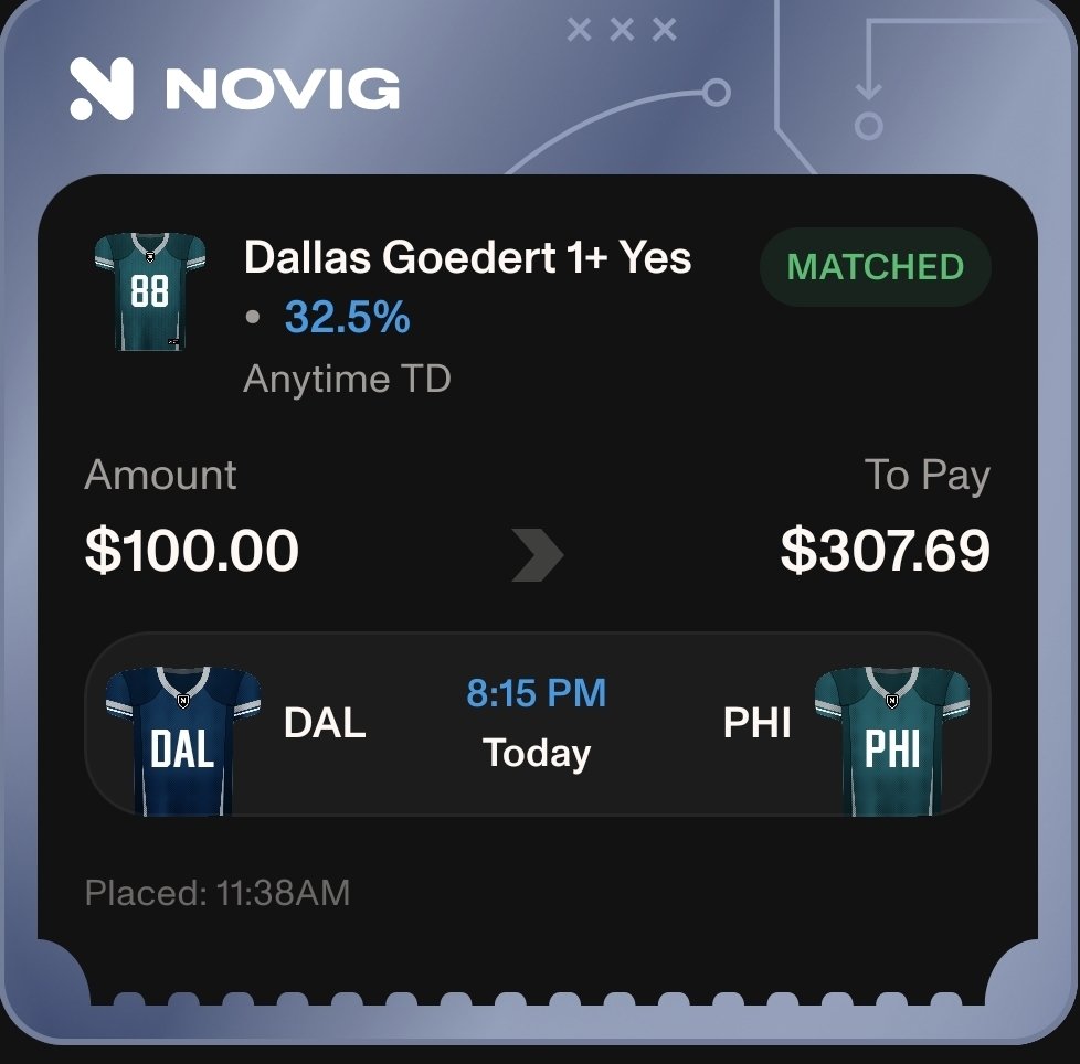 MongooseBets's tweet photo. Giveaway Day!  I'm betting $100 on Dallas Goedert to score Anytime TD.  If it hits, I'm giving 3 people $35.

To enter, share and like this post!

#Gambling𝕏 https://t.co/TOTHgvYIFo
