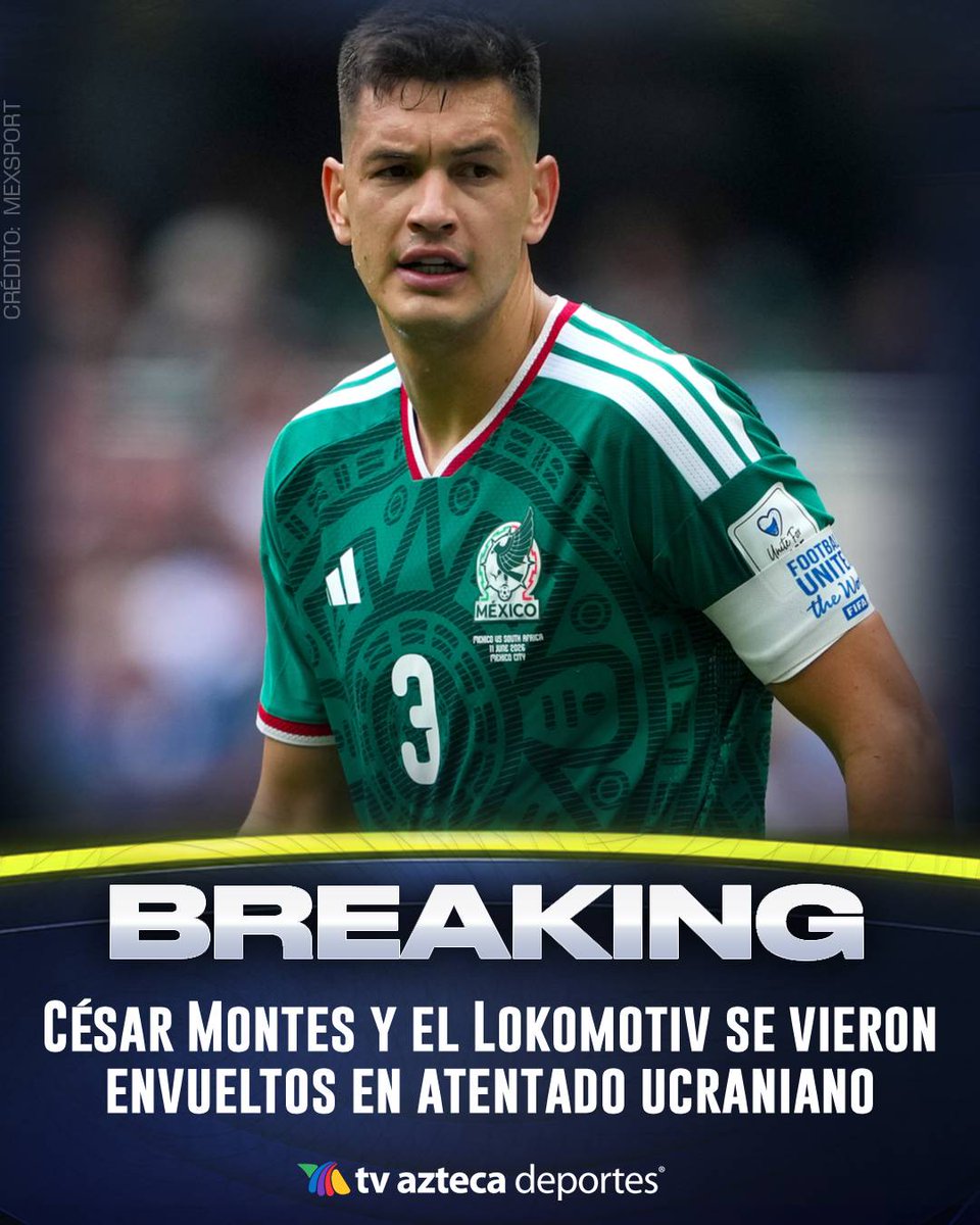 AztecaDeportes's tweet photo. César Montes y el Lokomotiv evitan tragedia ⚽

Un ataque de drones ucraniano alcanzó un tren de pasajeros en el que viajaba el mexicano junto al plantel del Lokomotiv.

Los hechos acontecieron la madrugada del lunes en la región de Vorónezh.

El equipo viajaba de regreso a Moscú tras disputar un partido en Rostov del Don.

Los primeros reportes indican que hubo un par de personas fallecidas y 17 heridos; parte del cuerpo médico del Lokomotiv asisitió a los afectados.

El club completó el resto del trayecto por carretera.