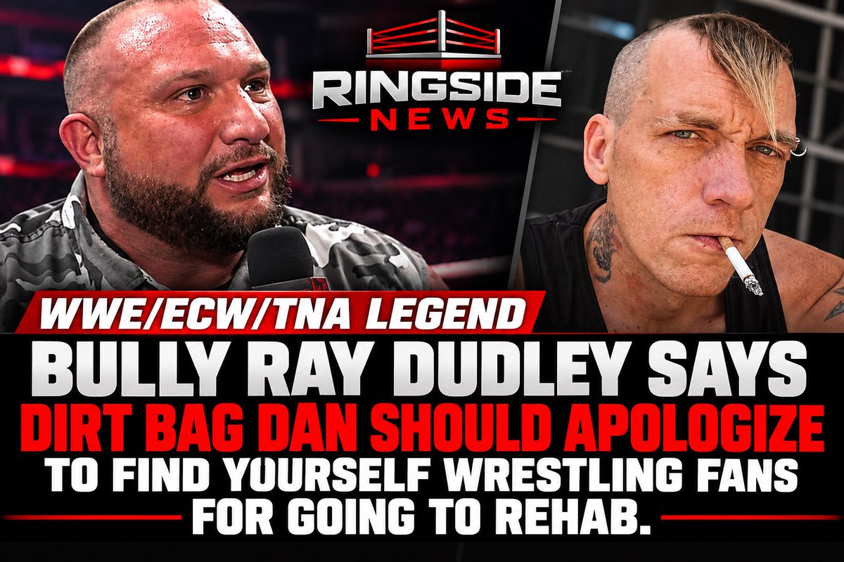 FindYourselfPro's tweet photo. Bully Ray Shoots on Dirt Bag Dans
latest rehab stint, 
has the legend gone too far??? https://t.co/an4q8C29oF