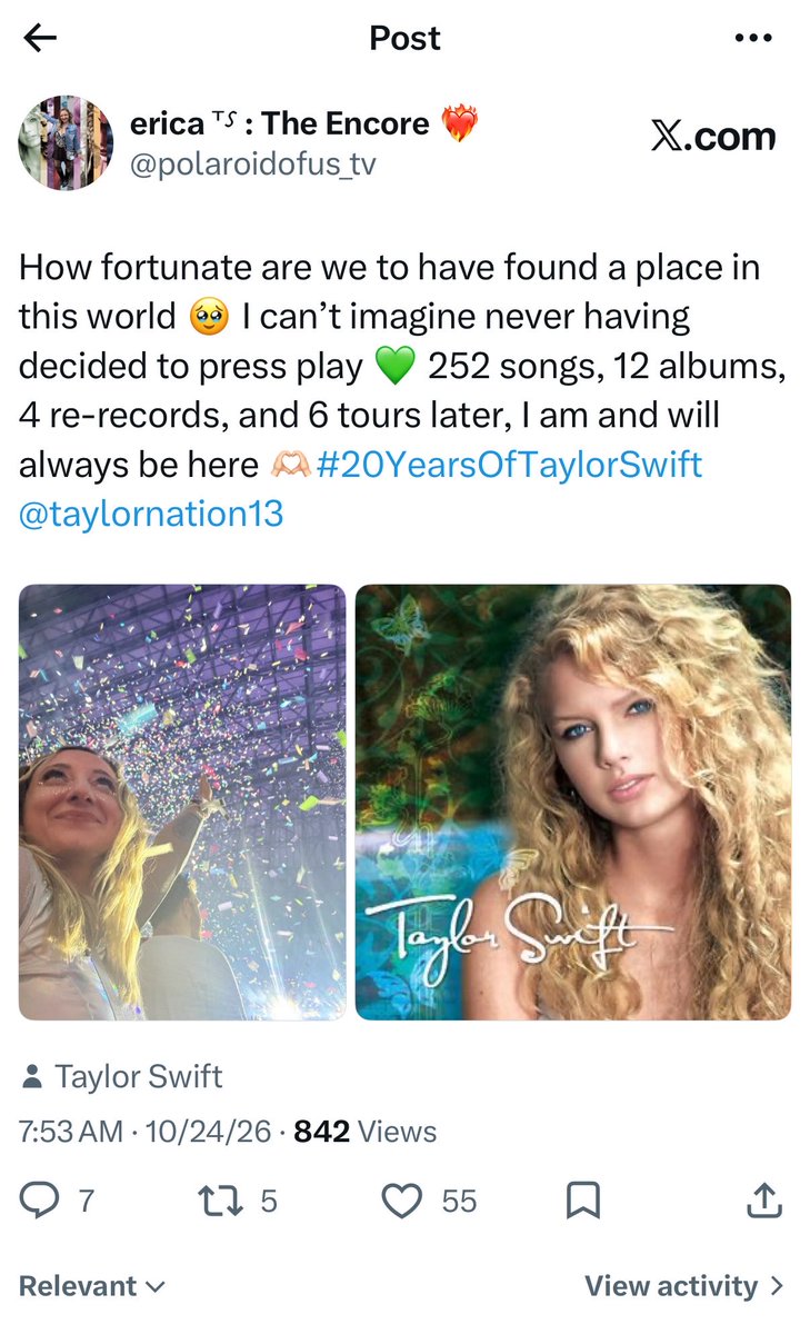 polaroidofus_tv's tweet photo. I CANT EVEN PROCESS THIS INFORMATION HELLO?! On the day you are inducted into songwriters hall of fame?! I’ll never have the words to explain how much this means to me - I’m so forever thankful for this album and everything that followed. I love you @taylorswift13 💚 https://t.co/0YJ1Ep525f