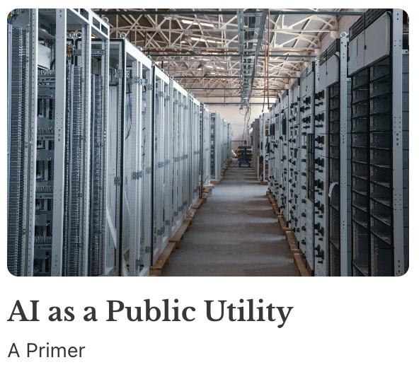 GaneshSitaraman's tweet photo. People sometimes say AI is or should be governed as a public utility. What does that mean? 

I've spent a lot of time over the last decade studying public utility regulation, historically and across sectors. 

Here's my primer on how to think about it. https://t.co/VZSGVaMcoT https://t.co/Gl37BUqXLB
