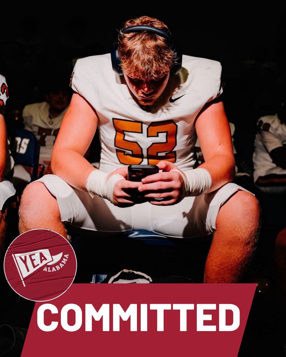 yea_ala's tweet photo. Rollin’ with the Tide!
Class of 2027 center Xavier Endicott (6’4”, 280 lbs) has announced his commitment to the University of Alabama🔥

🚩Read More: https://t.co/q9a3LyxWSx https://t.co/wsTSaDZ9DE