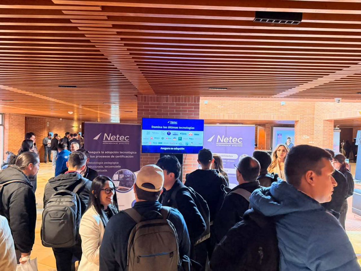 netec's tweet photo. 📸 ¡Así vivimos #DevOpsDaysBogotá 2026!

Compartimos conocimiento en nuestra charla de IA, conectamos con clientes y asistentes y vivimos una jornada llena de aprendizaje.

Gracias por acompañarnos. 

#IA #DevOps https://t.co/Jf4vAMiJit