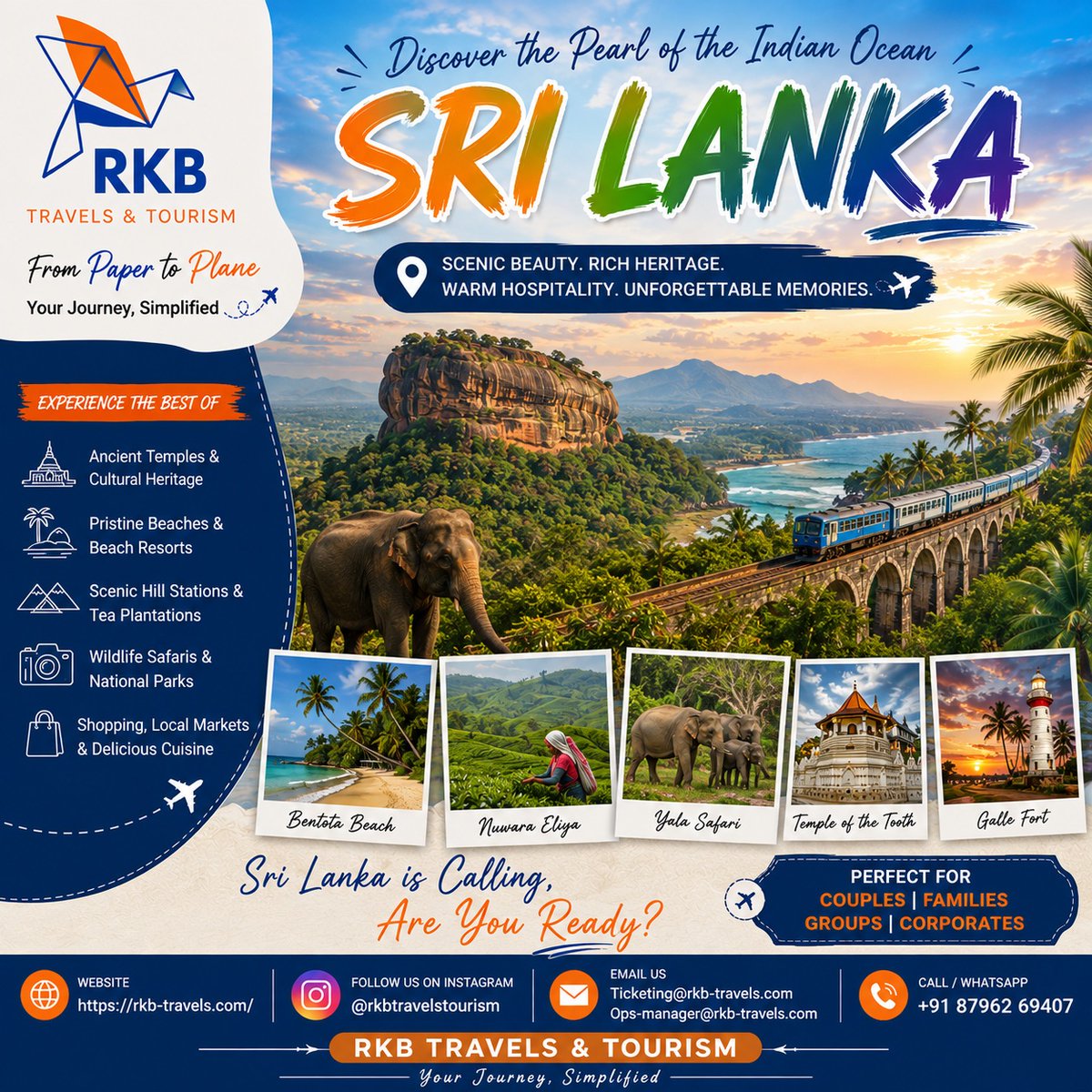 aligndz16's tweet photo. Discover Sri Lanka: golden beaches, tea plantations, ancient temples, wildlife safaris, scenic train journeys, Galle Fort and unforgettable coastal escapes. https://t.co/gBB7SMhNqJ