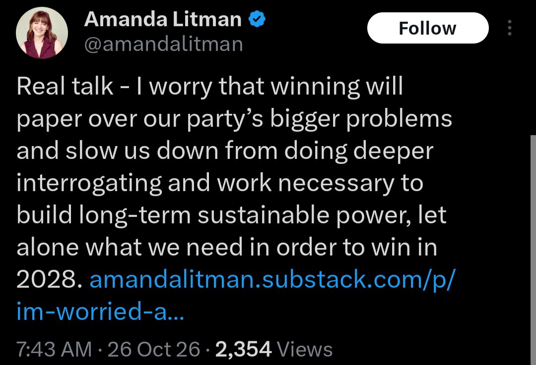ok_post_guy's tweet photo. If you run "Run for Something" and you don't want people to win you have severely lost the plot

And as a second point: there are way too many people involved in Democratic Party politics whose business model/self-worth rely on Democrats losing or being out of power https://t.co/YIeeYXElKg