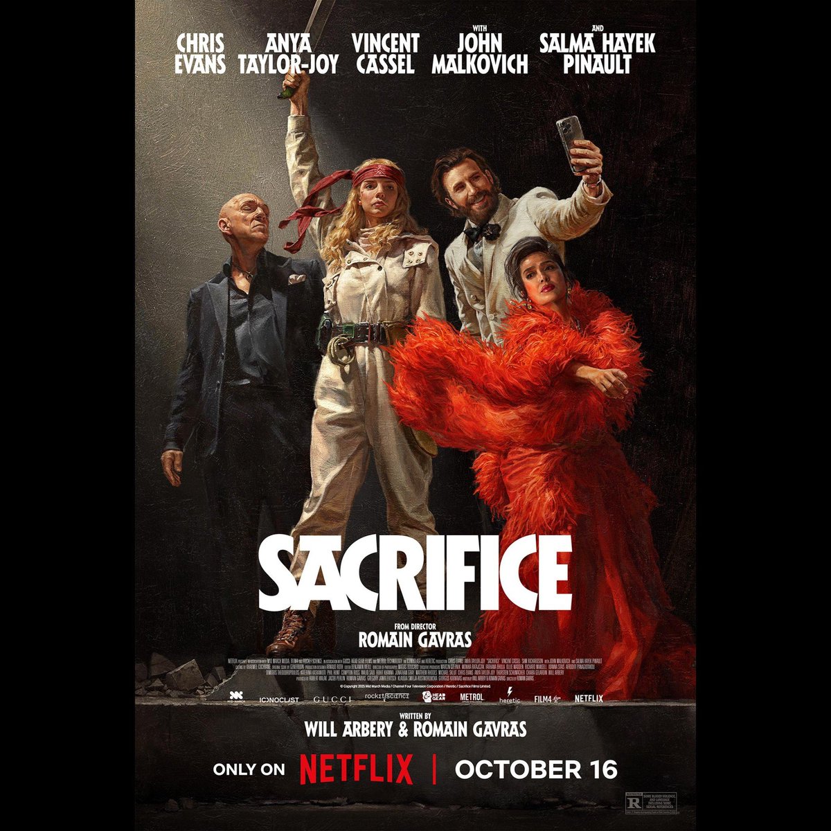 HCritics's tweet photo. Genre of Action Adventure😵‍💫 Comedy Drama🫨directed by Romain Gavras, who co-wrote it with Will Arbery🤝🏻with Cinematography from Matias Boucard, Edited by Benjamin Weill🎀The plot goes with A struggling actor, Mike Taylor, is abducted alongside a wealthy gala host and a Pakistani https://t.co/Pp3pidynVC