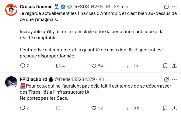 ApprendEnsemble's tweet photo. Et vous vous êtes plutôt pour acheter ou vendre les valeurs IA ? 👍👎 https://t.co/gnWKXLfthD