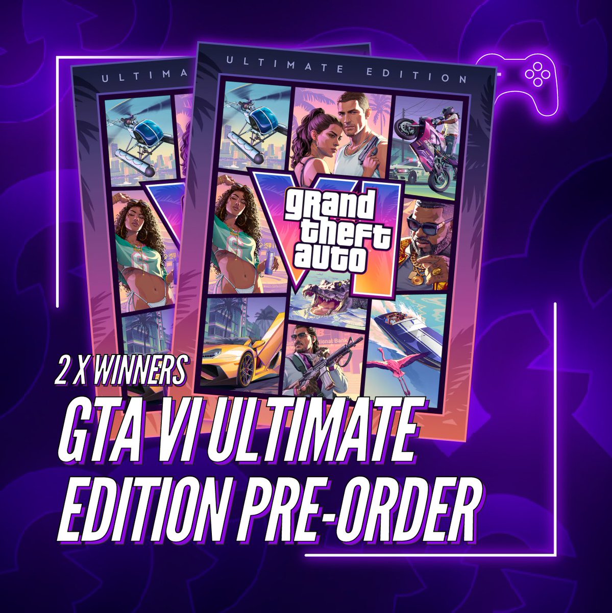 VIKSPA_Ent's tweet photo. GTA 6 BUNDLE GIVEAWAY 

2X WINNERS 

ENTRY:

• Follow @VIKSPA_Ent 
• Like &amp; Repost this post
• Comment "PS5" or "Xbox"

More Details in the Comments. 

Ends November 7 at 2 PM (EST). 

#GTA6 #GTAVI #GIVEAWAY #GiveawayAlert https://t.co/b9lnkdKXx7