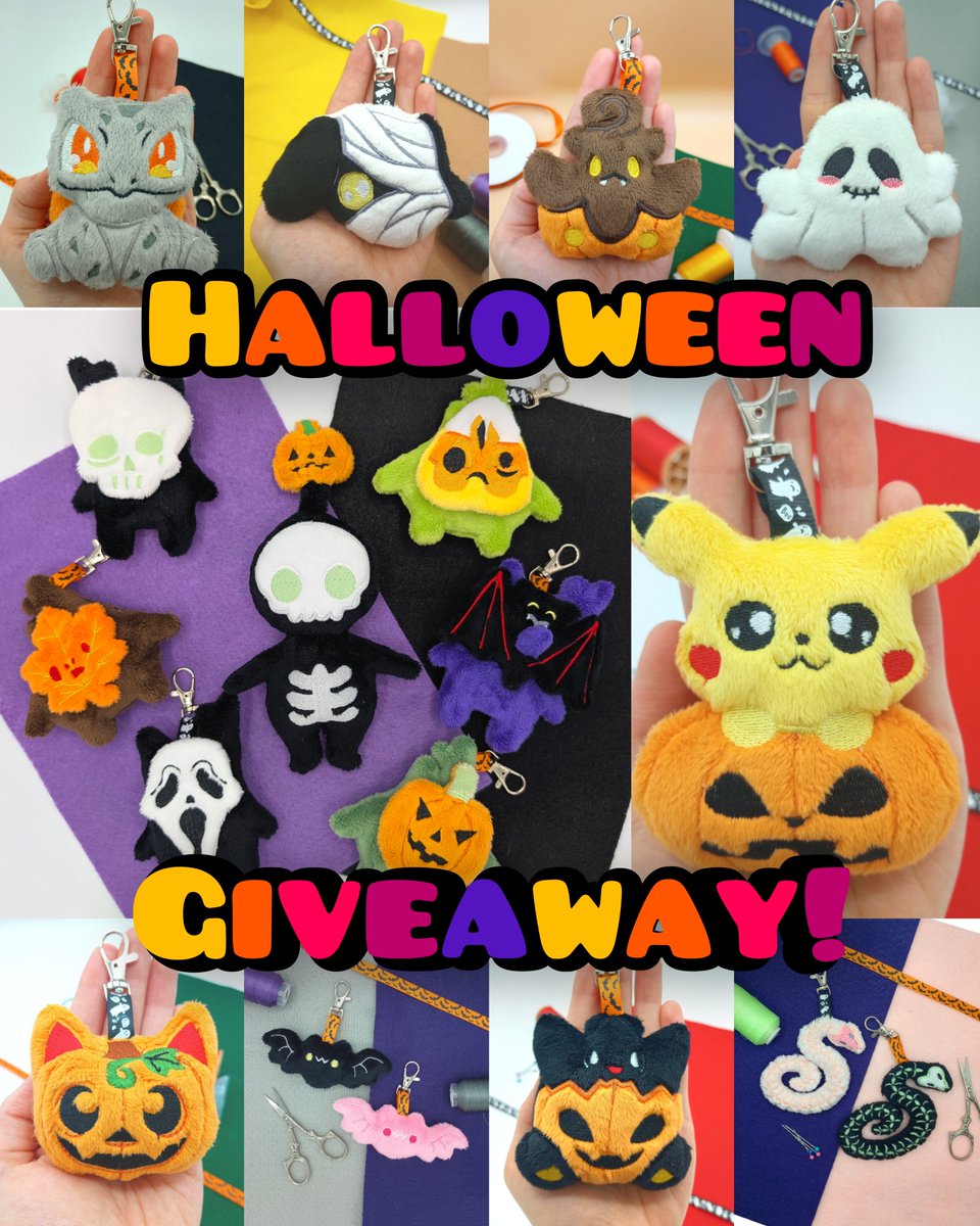 PlushbaeCrafts's tweet photo. 🎃Halloween Plushie Keychain Giveaway🎃

To Enter:
🍁FOLLOW me 
🍁RT and LIKE this post
🍁TAG a friend (or me!), up to 5 tags, all in one comment please!

Ends NOVEMBER 2, 11pm EST

More info and bonus entries below⬇️ https://t.co/bQHjkKr51m