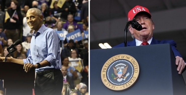 BrittanyinTexas's tweet photo. I never heard Obama call anyone fat, talk about penises or asses, lie about an election he lost, or threaten to punch a protester. I never watched him turn the presidency into a spectacle of insults &amp; bizarre behavior.

God, I miss having a dignified president who made us proud. https://t.co/QwbgzX4cDH