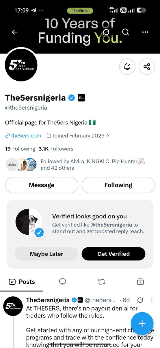MirackzA1's tweet photo. @_nazatrades @the5erstrading @the5ersnigeria @TheCandleMatrix @FortuneMMXM @uncommonkvng @WisdomnationSMC 
@BeyondLimits199 

All Criterias met 
Thank you 🙌🙏 https://t.co/2f30hsanM5