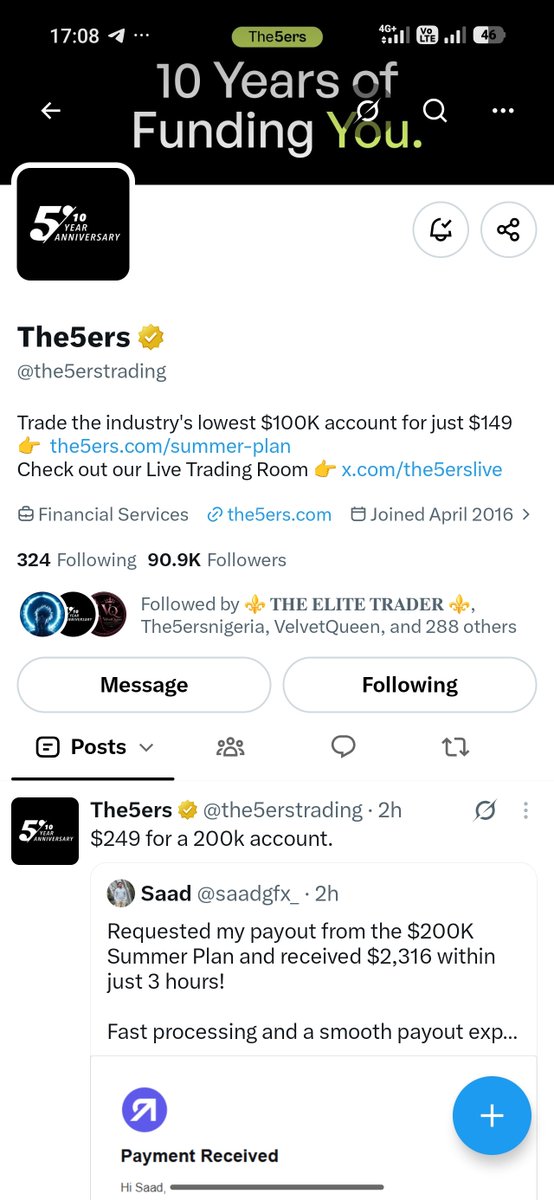 MirackzA1's tweet photo. @_nazatrades @the5erstrading @the5ersnigeria @TheCandleMatrix @FortuneMMXM @uncommonkvng @WisdomnationSMC 
@BeyondLimits199 

All Criterias met 
Thank you 🙌🙏 https://t.co/2f30hsanM5