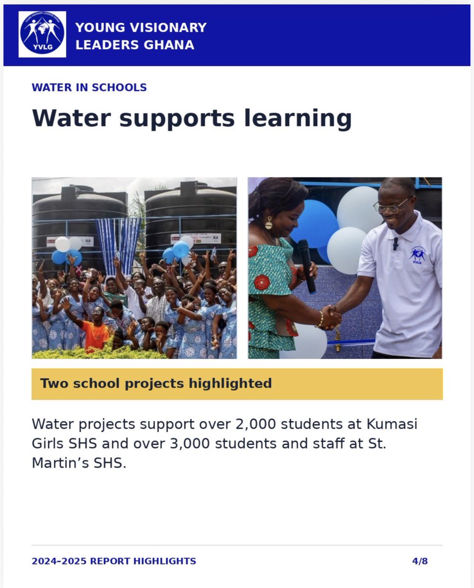 YVLGhana's tweet photo. Celebrating our #impact, sharing our lessons, and renewing our commitment to empowering #children, young people, and #communities through #education, #health, #WASH, and #childprotection. Together, we continue to create lasting change.
We Empower, We Transform! https://t.co/kXrqxmalpa