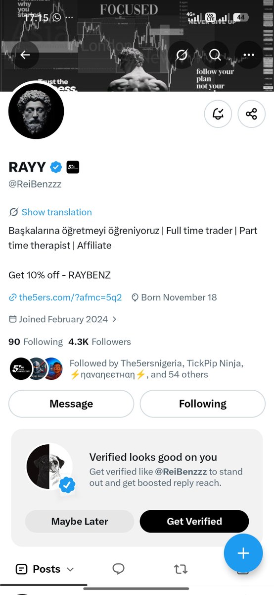 MirackzA1's tweet photo. @ReiBenzzz @tradecorecap @the5erstrading @the5ersnigeria @WisdomnationSMC 
@BeyondLimits199 
@KYRIANO45

Task Completed
Thank you 🙌 https://t.co/G7DumvJcvV