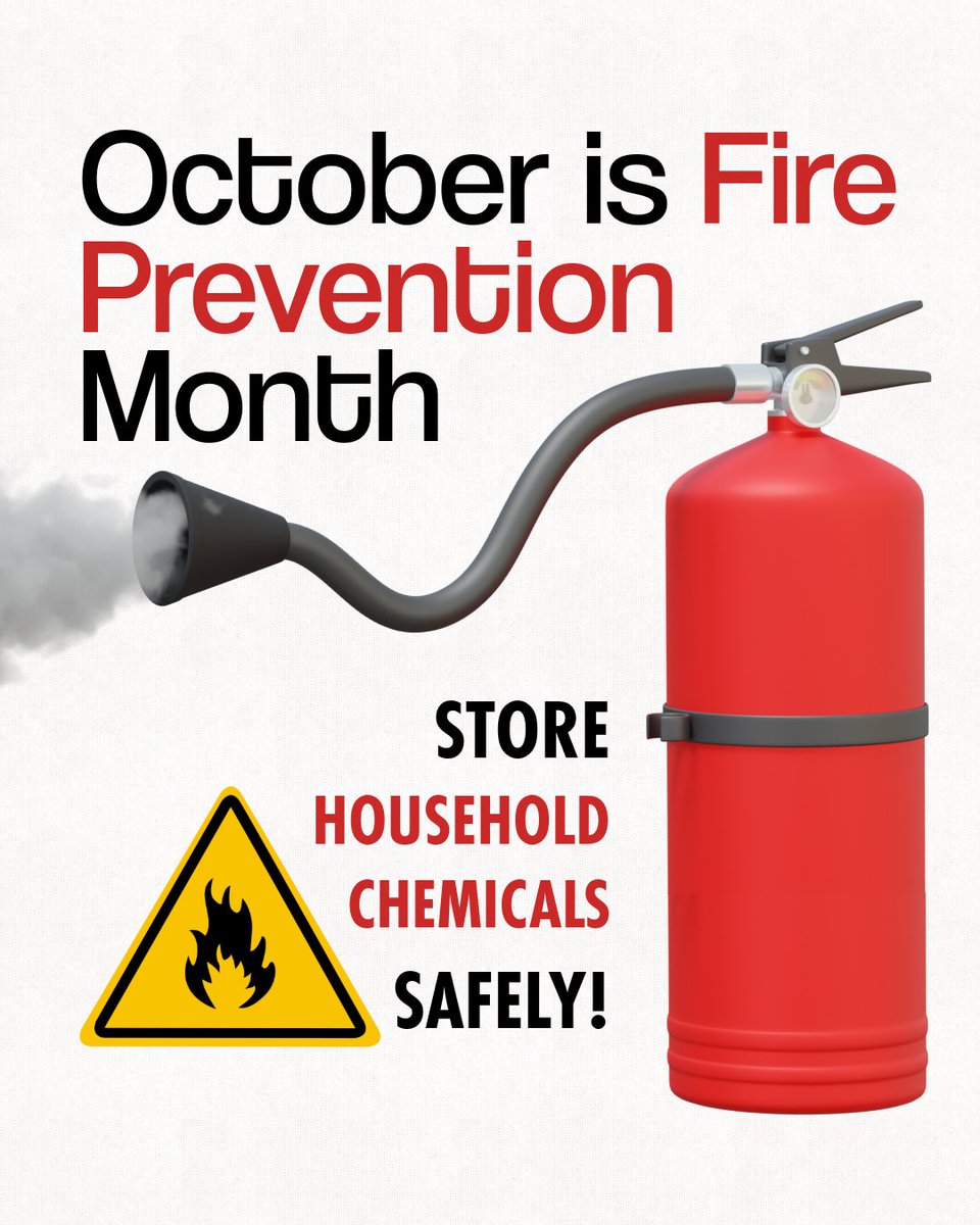 CaliforniaDTSC's tweet photo. DYK⁉️
🧪Some pool chemicals can make a fire burn faster.
Why?
Certain pool chemicals are oxidizers — chemicals that can help things burn. Keep pool chemicals in their original containers, away from heat & incompatible products!
🔗 https://t.co/VbzB3akoig
#FirePreventionMonth https://t.co/ly4Cbs5rZg