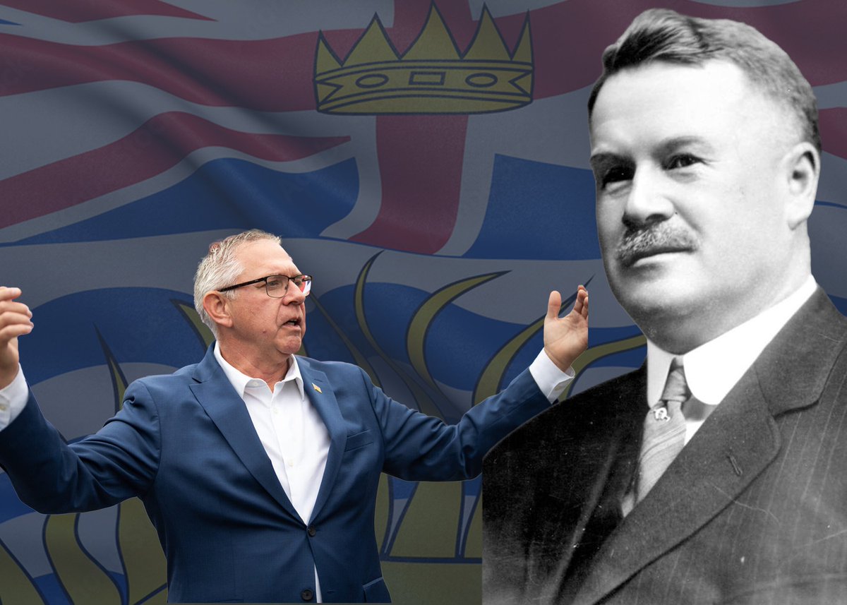 JamesDouglasSoc's tweet photo. On October 24th 2026, the B.C. Conservative Party won government for the first time in a century! 

So let’s take a look back to when Simon Fraser Tolmie lead his Conservative Party to victory, campaigning under the slogan: “British Columbia, Canada, and the Empire” https://t.co/CfJJ8k8lrB