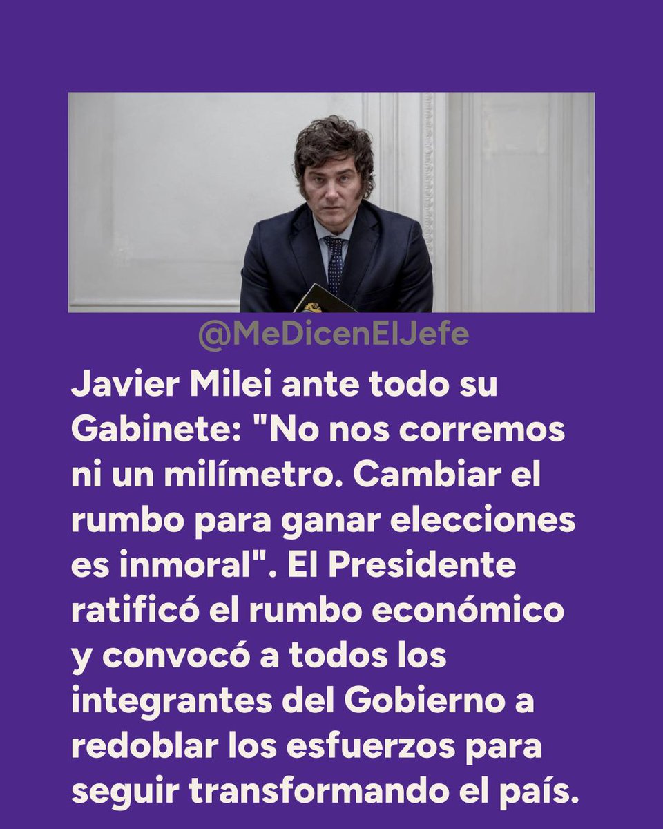 mediceneljefe's tweet photo. El rumbo es innegociable. VLLC!!! https://t.co/mLsKJ5YDsh