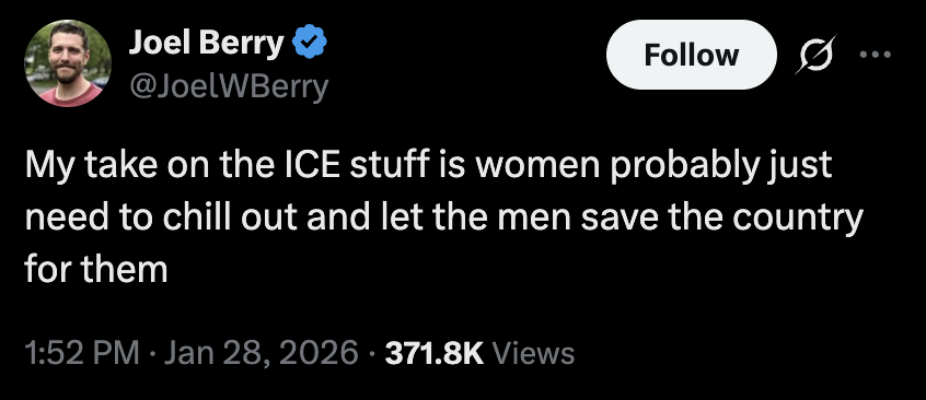 sloppy_steaks's tweet photo. Sounds like you just need to chill Joel https://t.co/i5q5k5LsnE