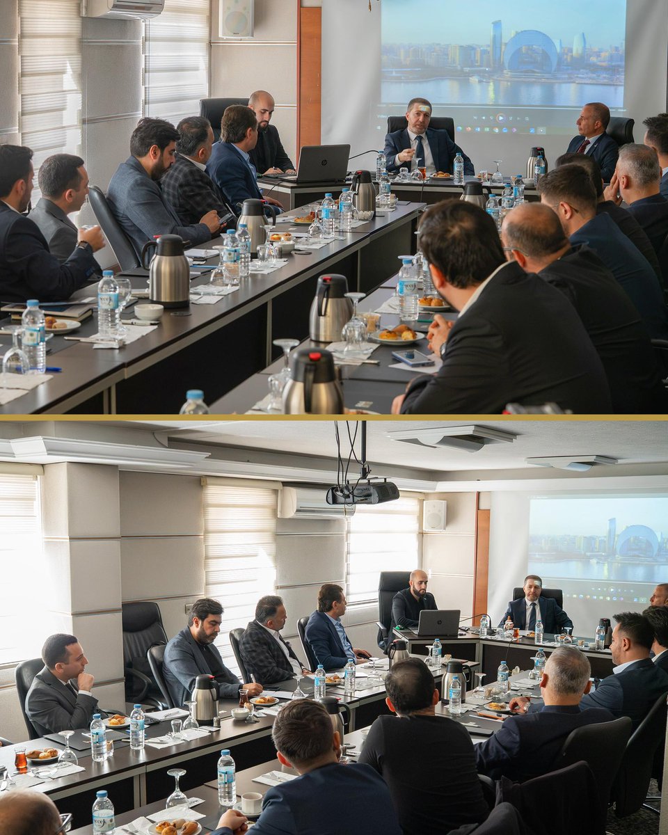 FatihBilalYulek's tweet photo. Azerbaycan Büyükelçiliği Ticaret Temsilcisi Tamerlan Taghiyev bey'in sunumlarıyla "Azerbaycan’a Yatırım: Teşvikler ve Destek Mekanizmaları" konulu toplantımızı gerçekleştirdik.

Toplantıda Karabağ ve Nahçıvan’daki özel teşviklerden serbest ekonomik bölgelerdeki avantajlara, vergi muafiyetlerinden hazır yatırım projelerine kadar pek çok önemli konu detaylıca ele alındı.

Değerli bilgilerini bizlerle paylaşan Sayın Taghiyev’e ve katılım sağlayan tüm üyelerimize teşekkür ederim.