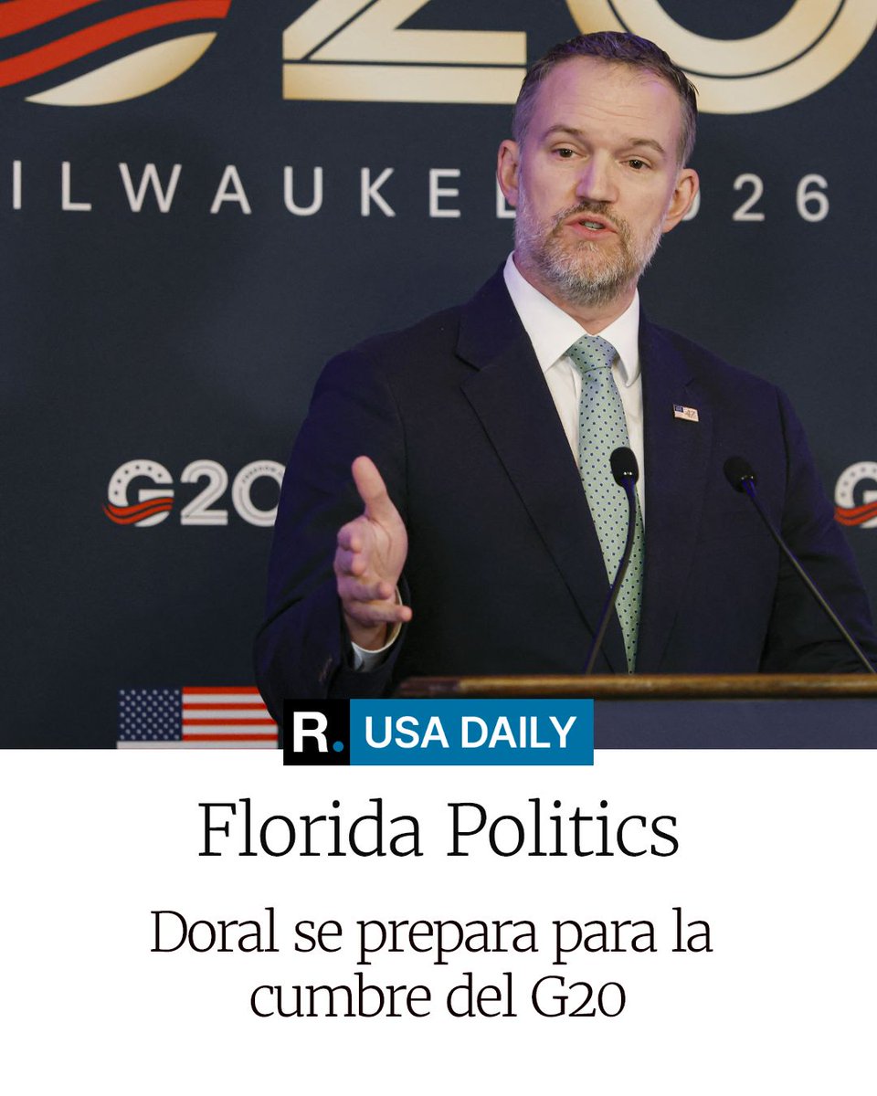 Republica_Miami's tweet photo. 🌎🔒 Doral se prepara para recibir al G20. La edición de hoy de USA Daily analiza cómo la cumbre del 14 y 15 de diciembre pondrá a Miami-Dade en el centro de la agenda internacional y por qué la seguridad, el impacto económico y los posibles conflictos de interés rodean la elección de la sede.

📩 Suscríbete en https://t.co/fB3v6FoV0l 

#USADaily #FloridaPolitics