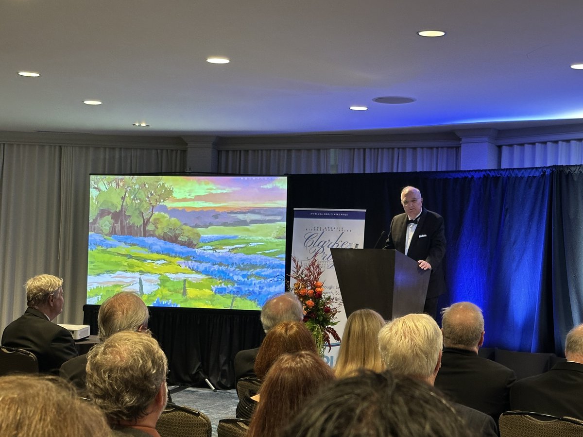 NealBloom's tweet photo. Innovation and stewardship are both long games.

The Clarke Prize celebrates generations of water scientists - and welcomes new people ready to help carry the work forward. 

Founded by the Irvine family and continuing forward.

Reflections from this year’s celebration https://t.co/1zbAjPkc4j