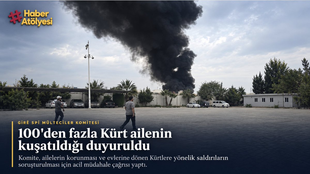 HaberAtlyegsn's tweet photo. 🔴 Girê Spî Mülteciler Komitesi, 100'den fazla Kürt ailenin Bölge Müdürlüğü binası içinde kuşatıldığını duyurdu 

➡ Komite, Kürt aileleri korumak ve evlerine dönen Kürt yurttaşlara yönelik saldırıları soruşturmak için acil müdahale çağrısında bulundu. https://t.co/87tUFDEzX0