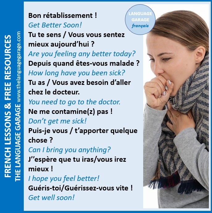 Language_Garage's tweet photo. Tu te sens / Vous vous sentez mieux aujourd’hui ? Are you feeling any better today? #French for feeling sick. #FrenchVocabulary #LearnFrench #Languages. Visit us to learn more. https://t.co/wH4zm8XMBK https://t.co/DjDlcEdjuA