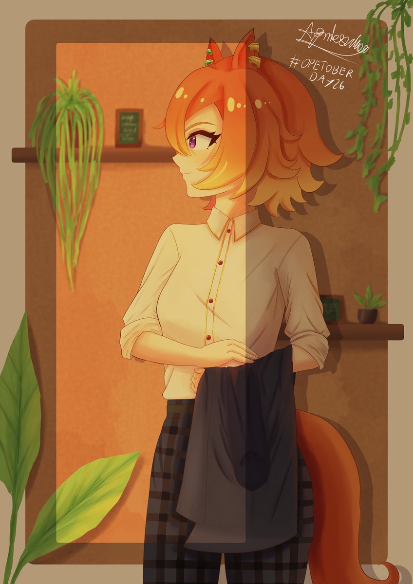 CookieTheOtaku's tweet photo. Day 26 of #opetober! Finally finished a piece I started like 2 months ago. #テイエムオペラオー https://t.co/dF2wcDbg8h