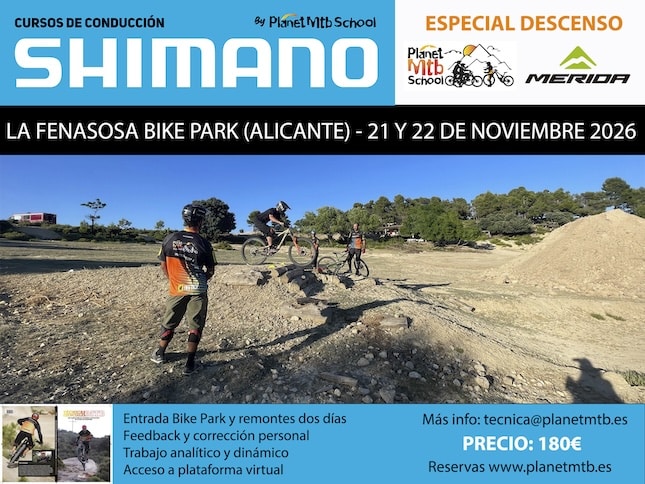planetmtb_'s tweet photo. ¡ABIERTAS LAS INSCRIPCIONES!‼️para nuestro Curso de conducción especial de Descenso (DH)🚵♀️, que se impartirá en La Fenasosa Bike Park (Alicante)🌍 los días 21 y 22 de Noviembre🗓️.
Toda la info aquí📝👉🔗: https://t.co/TuyXq6BaGK
#Shimano
#MTB
#PlanetMTB
#btt https://t.co/FEe8rGSipx