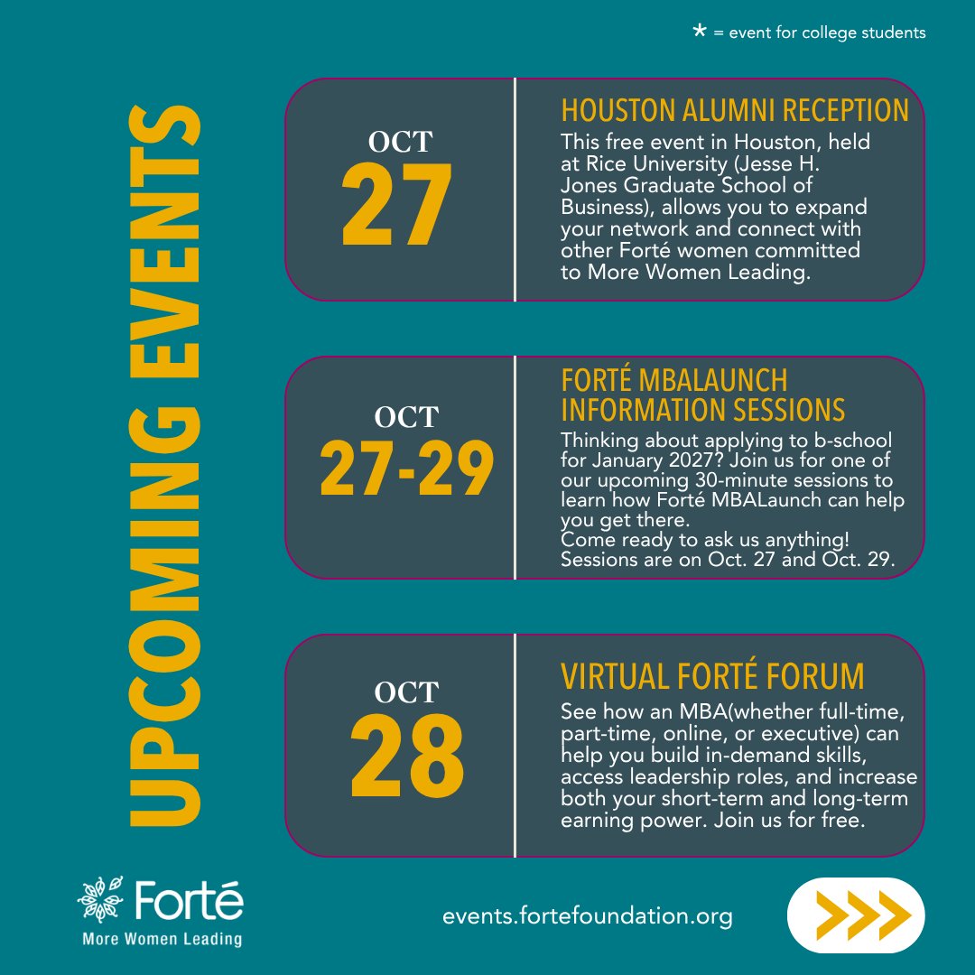 fortefoundation's tweet photo. ๐ Ready to fuel your future? Join us at one of our inspiring events coming up!
๐
Check out the details and mark your calendars! #LinkInBio
#MoreWomenLeading #CareerGrowth #UpcomingEvents #WomenInBusiness #ProfessionalDevelopment https://t.co/S4RgEVcN92