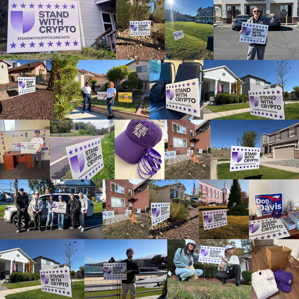 standwithcrypto's tweet photo. Crypto advocates are putting yard signs up across the country to show that they are voting for crypto on November 3.

Crypto voters are everywhere. https://t.co/4yoPm8czFd