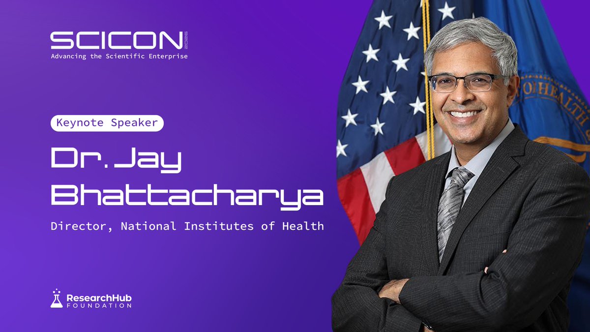 ResearchHubF's tweet photo. Introducing our SciCon 2026 keynote speaker: Dr. Jay Bhattacharya!

NIH Director, former Stanford professor, and author of 170+ peer-reviewed papers.

🗓 December 10
📍 San Francisco https://t.co/KyaGlsqHr7