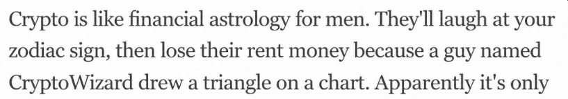 KodaqSOL's tweet photo. Forbes just called crypto "financial astrology for men" because crypto is bleeding right now. The only thing we can do is make a meme out of it.

https://t.co/UW6e05V8ad https://t.co/6Z5Xm2IIo7