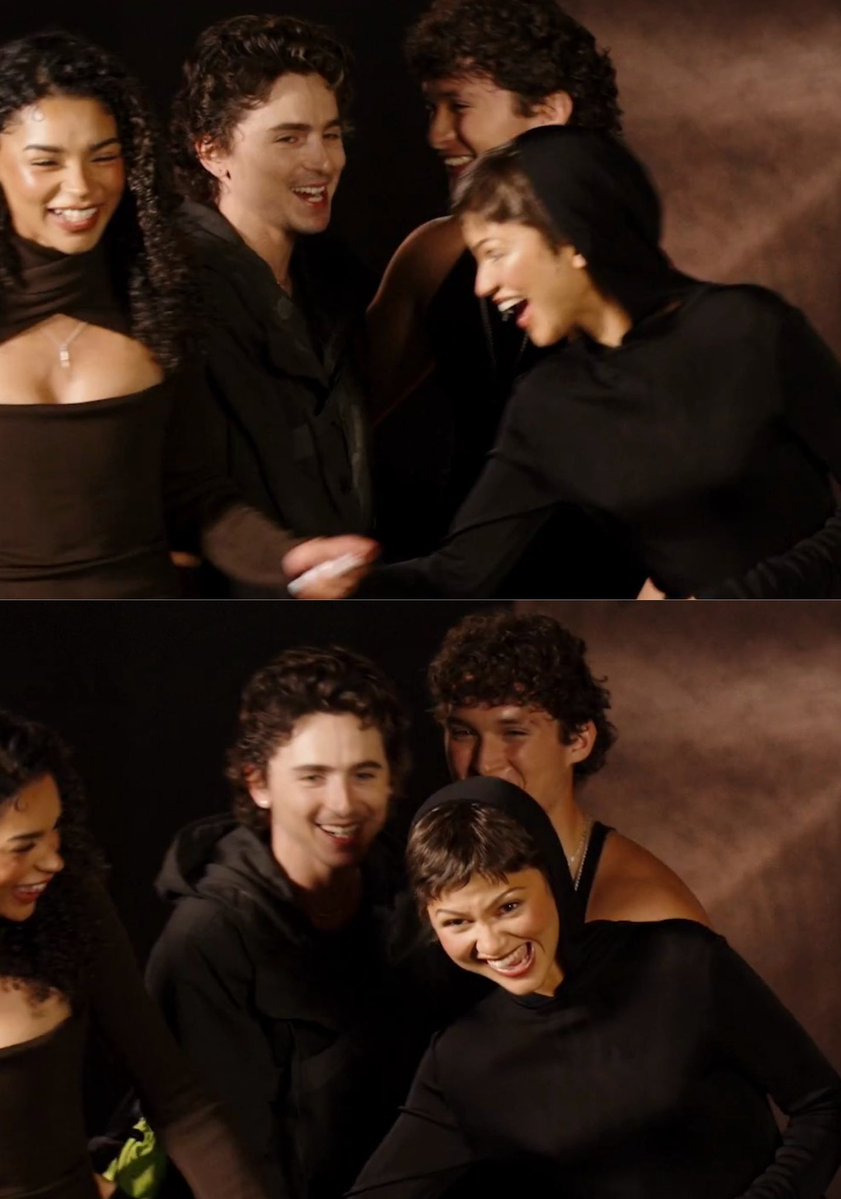 FilmUpdates's tweet photo. Timothée Chalamet, Zendaya, Nakoa-Wolf Momoa and Ida Brooke for ‘DUNE: PART THREE’ press.

Momoa and Brooke play the children to Chalamet’s Paul and Zendaya’s Chani. https://t.co/giEFMJcKjZ