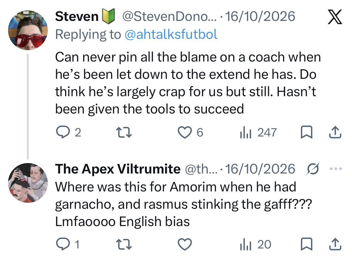 david16ethans's tweet photo. @thraggbarber @Louis_JR_7 @ZaidBalll And I have been on Carrick’s ass and called for him to be sacked, so what’s your point?

Btw, this is called defending that bastard. No need to lie about it lol. https://t.co/UG8GPXSjJE