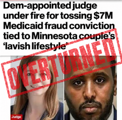 MichaelH_MN's tweet photo. 🚨BREAKING:  

Judge Sarah West's decision to throw out a jury's guilty verdict of a somali fraudster has been overturned by the Minnesota Court of Appeals.   

It is time to hold judges accountable in MN. 

H/T: @LouNewsMan https://t.co/hf66U5FJrh