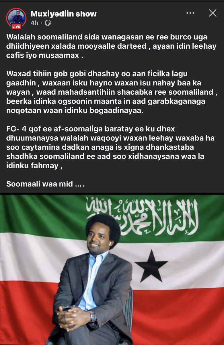 Adnandahable's tweet photo. qotigan ogaadeen ee cawaanka ah wuxuu hadalkiisu markhaati cad u yahay dagaalka MOOYAALE inay daaroodku rideen. kadib shirkii KENYA deegaanada DIR iyo HAWIYE colaad la geliyo kadibna sidii caadada ahayd goday lagula heshiiyo OROMO (kali conference 1948 ) https://t.co/WFmQJhVCwa
