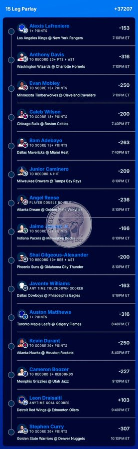 GamblyBot's tweet photo. 🌎 Sports Equinox Day lotto parlay by @TenCentParlay. Let's dream big tonight.

🔗 Tail Here: https://t.co/sgINUIwiBl https://t.co/HK1s6tZWUc