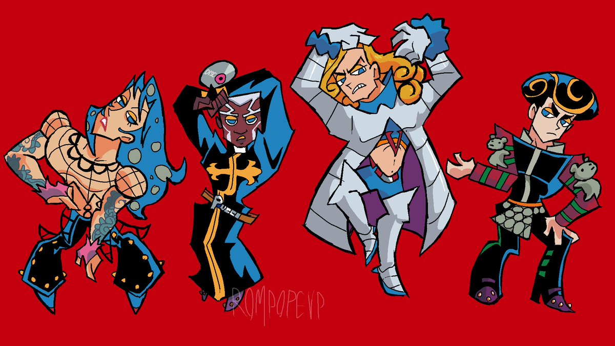 RompopeVp's tweet photo. Jojo baddies 
#JoJosBizzareAdventure #JJBA https://t.co/TF3Gt2pZXT